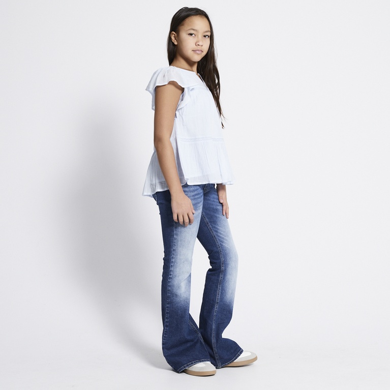 Frill blouse "Ylva" Blue